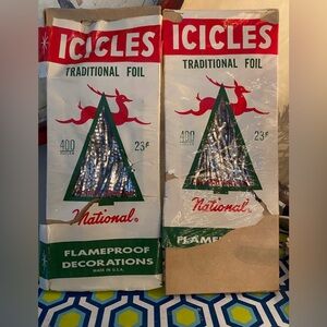 Charming Vintage FOIL ICICLES in Original packaging Christmas Tree Holiday Decor